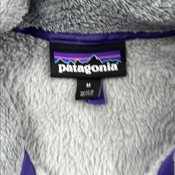Patagonia M Women's‎ Gray and Purple Re Tool T Snap Fleece Pullover - Picture 4 of 10